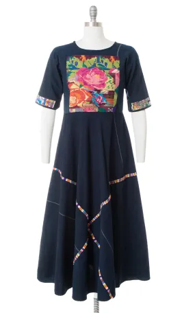 1970s Hand-Woven & Embroidered Guatemalan Huipil Dress | small