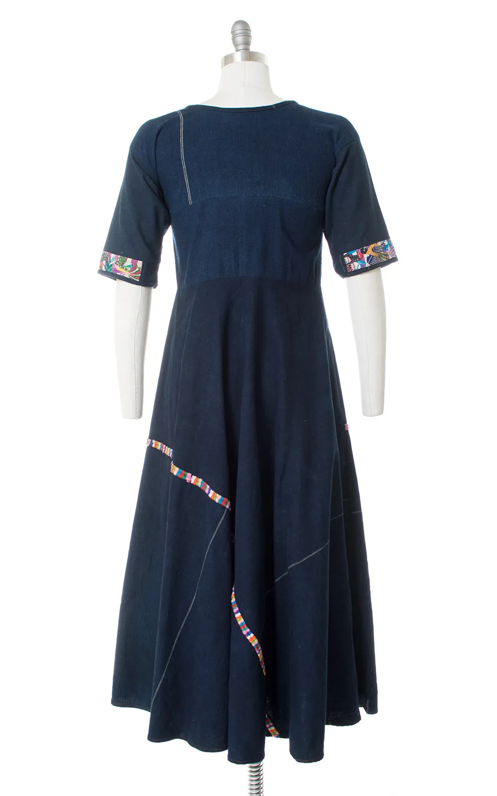 1970s Hand-Woven & Embroidered Guatemalan Huipil Dress | small