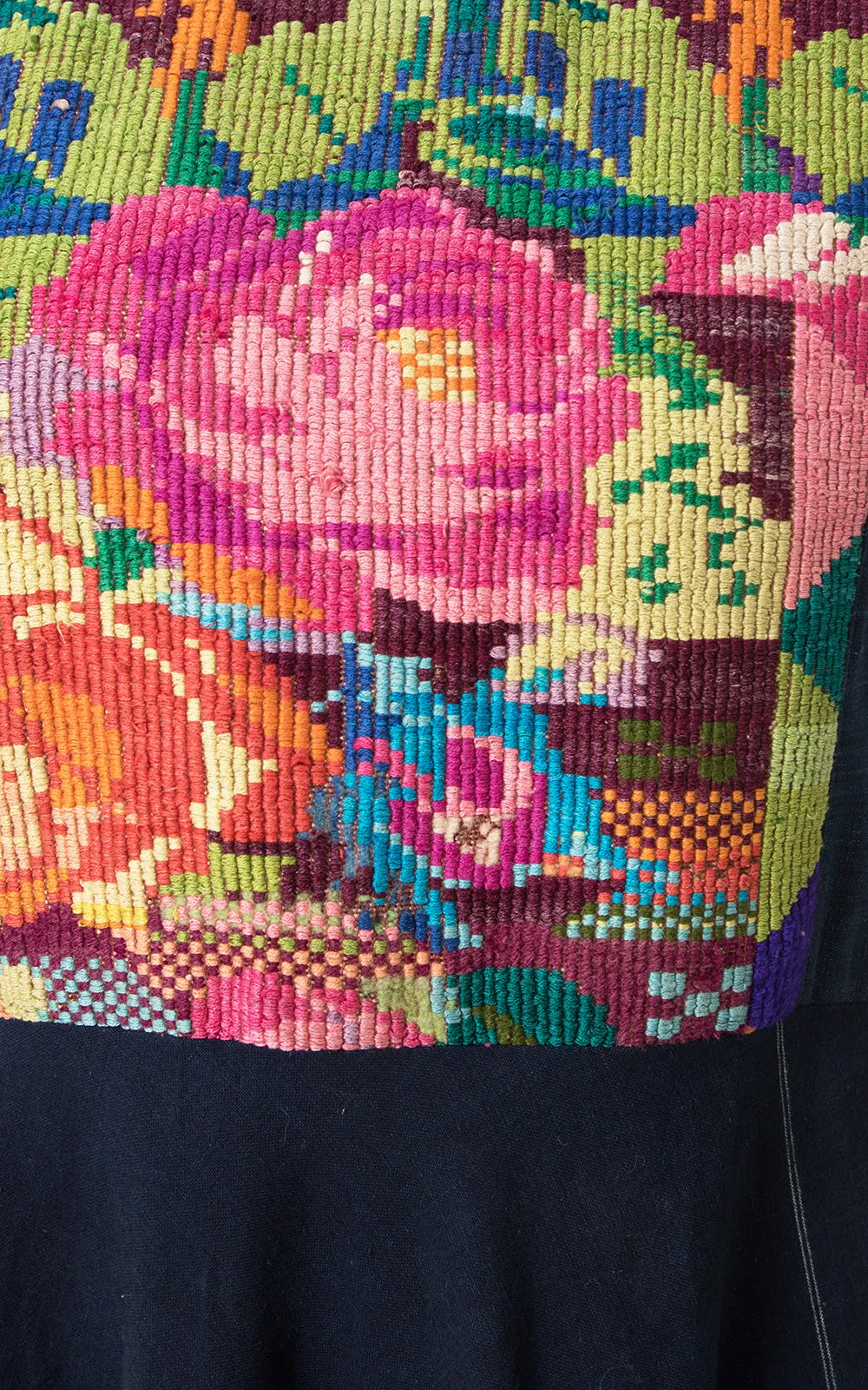 1970s Hand-Woven & Embroidered Guatemalan Huipil Dress | small