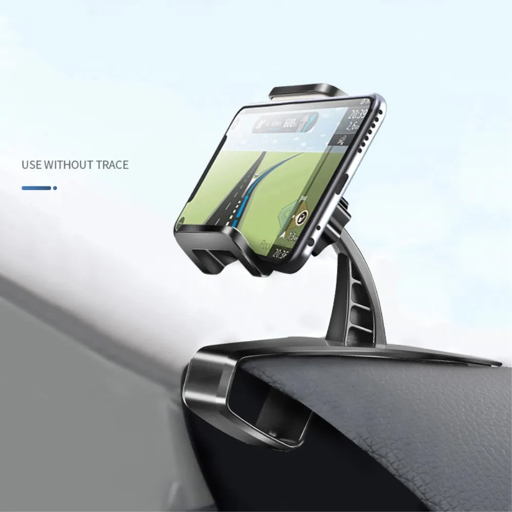 3 in 1 Car GPS Smartphone Holder: Dashboard / Visor Clamp   AC Grid Clip for Sharp R1S - Black