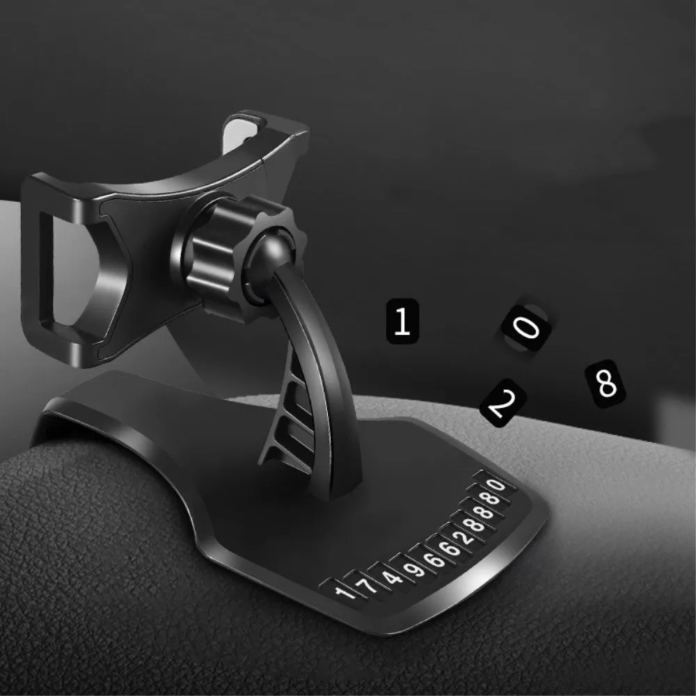 3 in 1 Car GPS Smartphone Holder: Dashboard / Visor Clamp   AC Grid Clip for Sharp R1S - Black