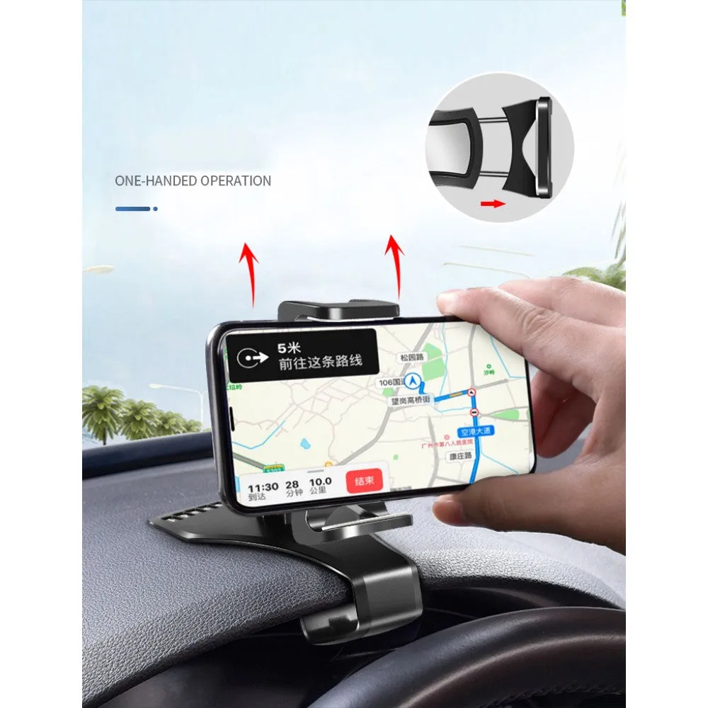 3 in 1 Car GPS Smartphone Holder: Dashboard / Visor Clamp   AC Grid Clip for Sharp R1S - Black