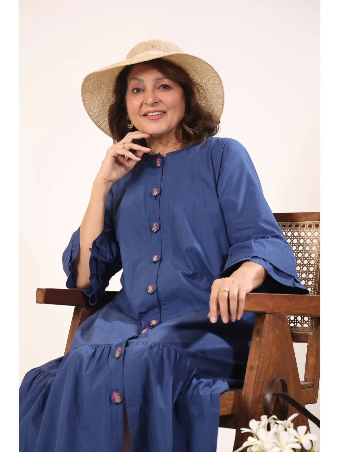 Bluebell Cotton Poplin Bloomy Long Dress