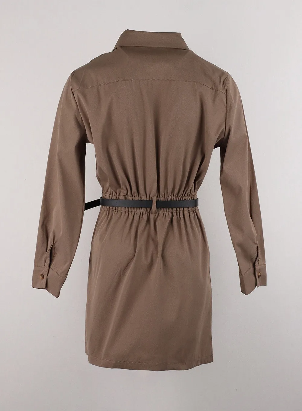 Button-Down Shirt Mini Dress OG323