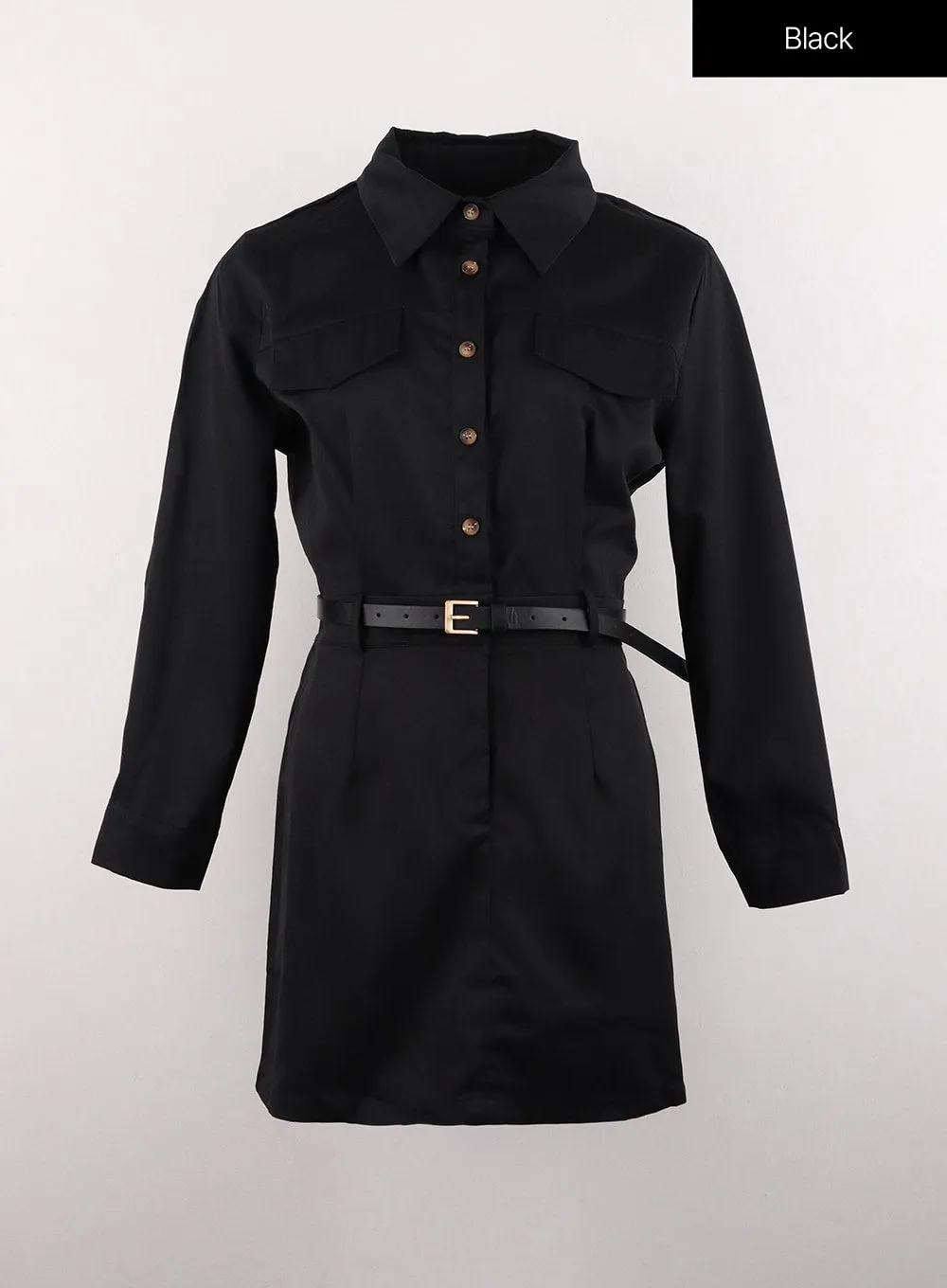 Button-Down Shirt Mini Dress OG323
