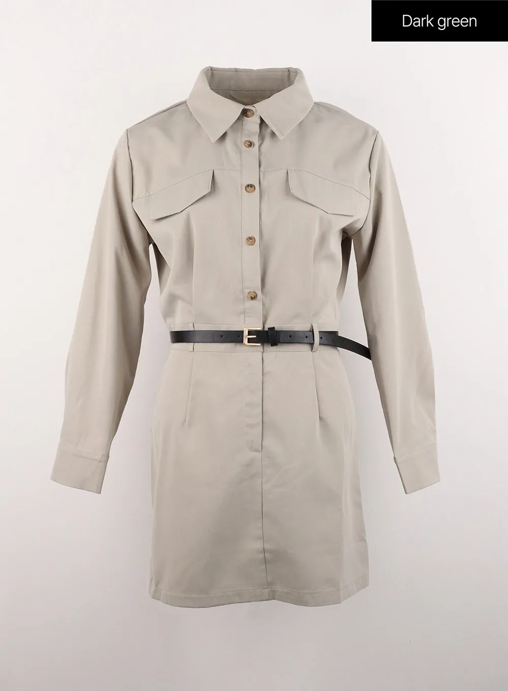 Button-Down Shirt Mini Dress OG323