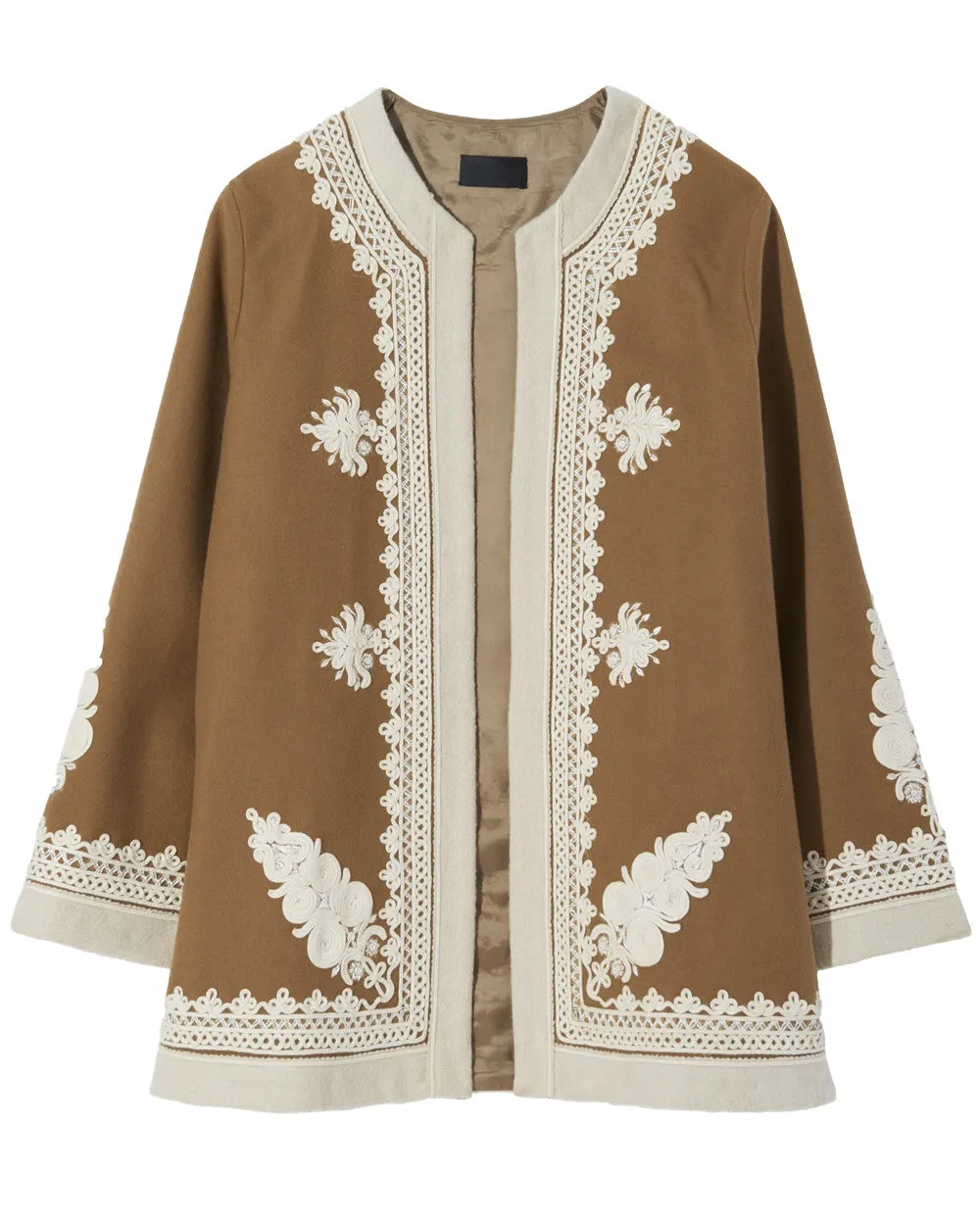 Camel Embroidered Landon Jacket