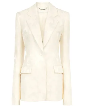 Coconut Milk Jacquard Blazer