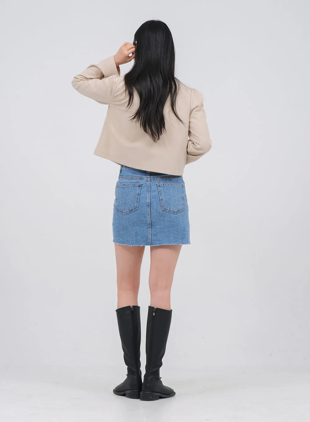 Denim Mini Skort U2202