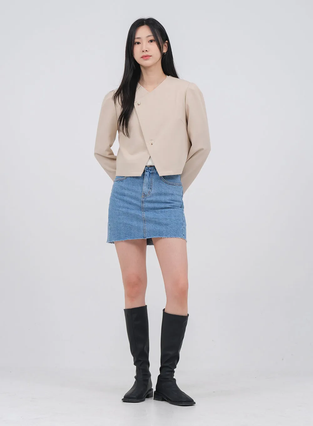 Denim Mini Skort U2202