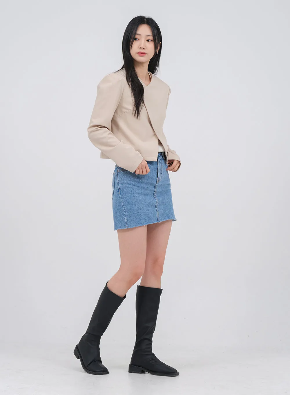 Denim Mini Skort U2202
