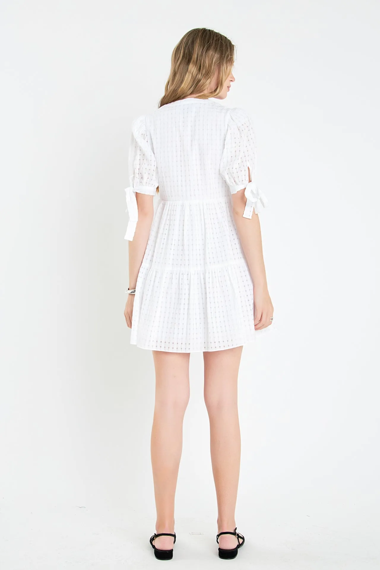 Gingham Tiered Mini Dress