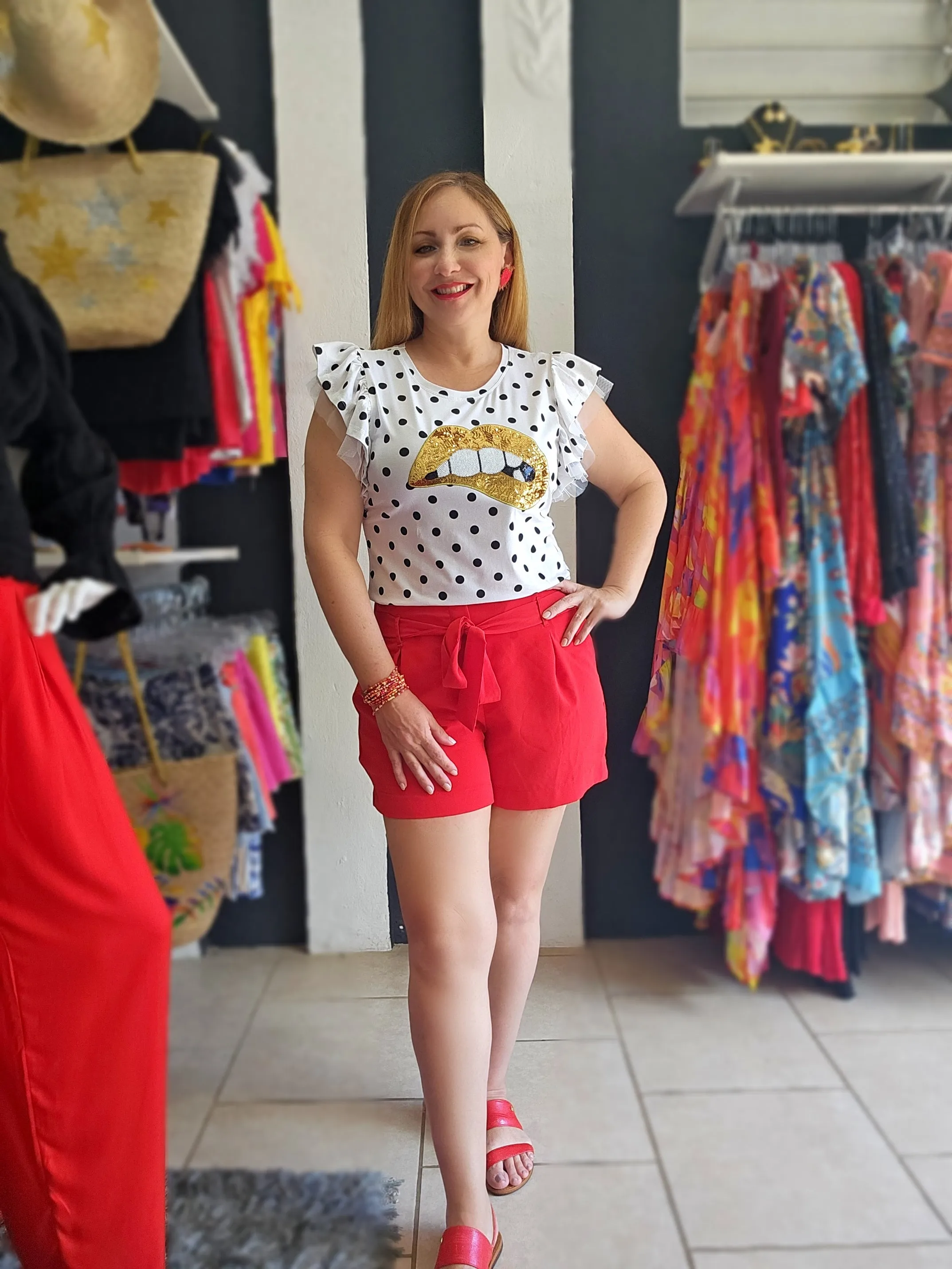 Gold Kiss Sequins top
