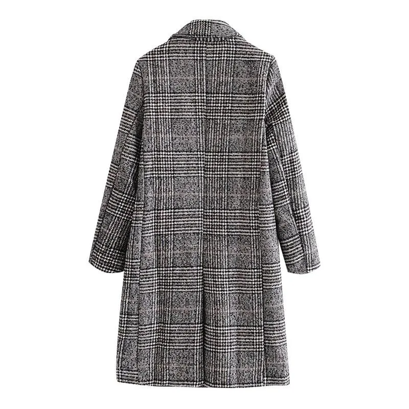 HOUNDSTOOTH WOOLEN COAT