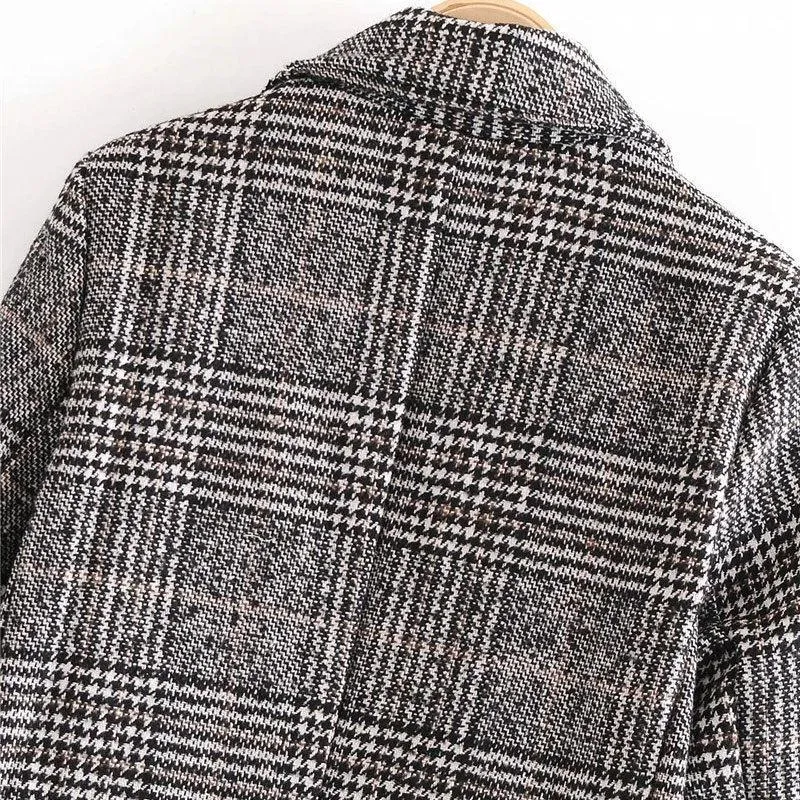 HOUNDSTOOTH WOOLEN COAT