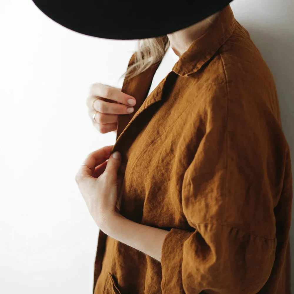 kimono coat mustard