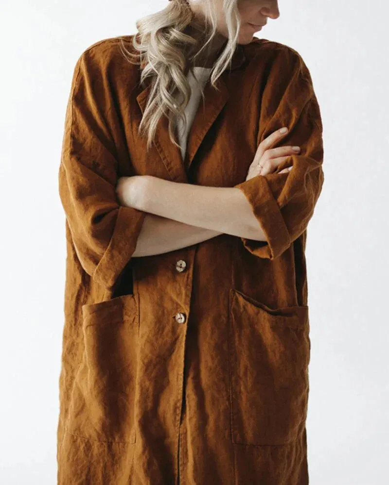 kimono coat mustard