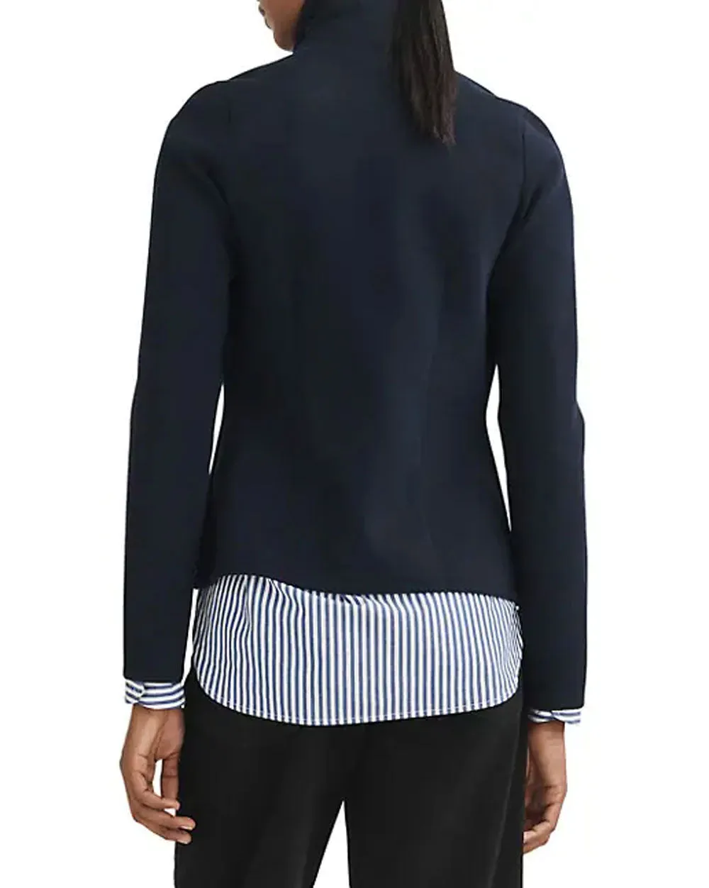 Navy Alex Merino Wool Blend Blazer