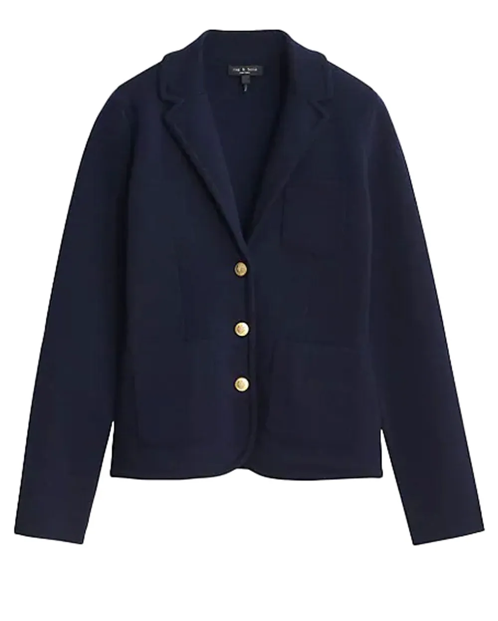 Navy Alex Merino Wool Blend Blazer