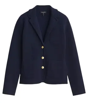 Navy Alex Merino Wool Blend Blazer