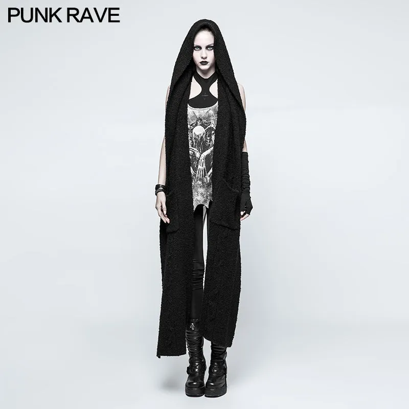 OPM-047 Fashion Heavy Wool Gothic Accessories Hooded Scarf For Women