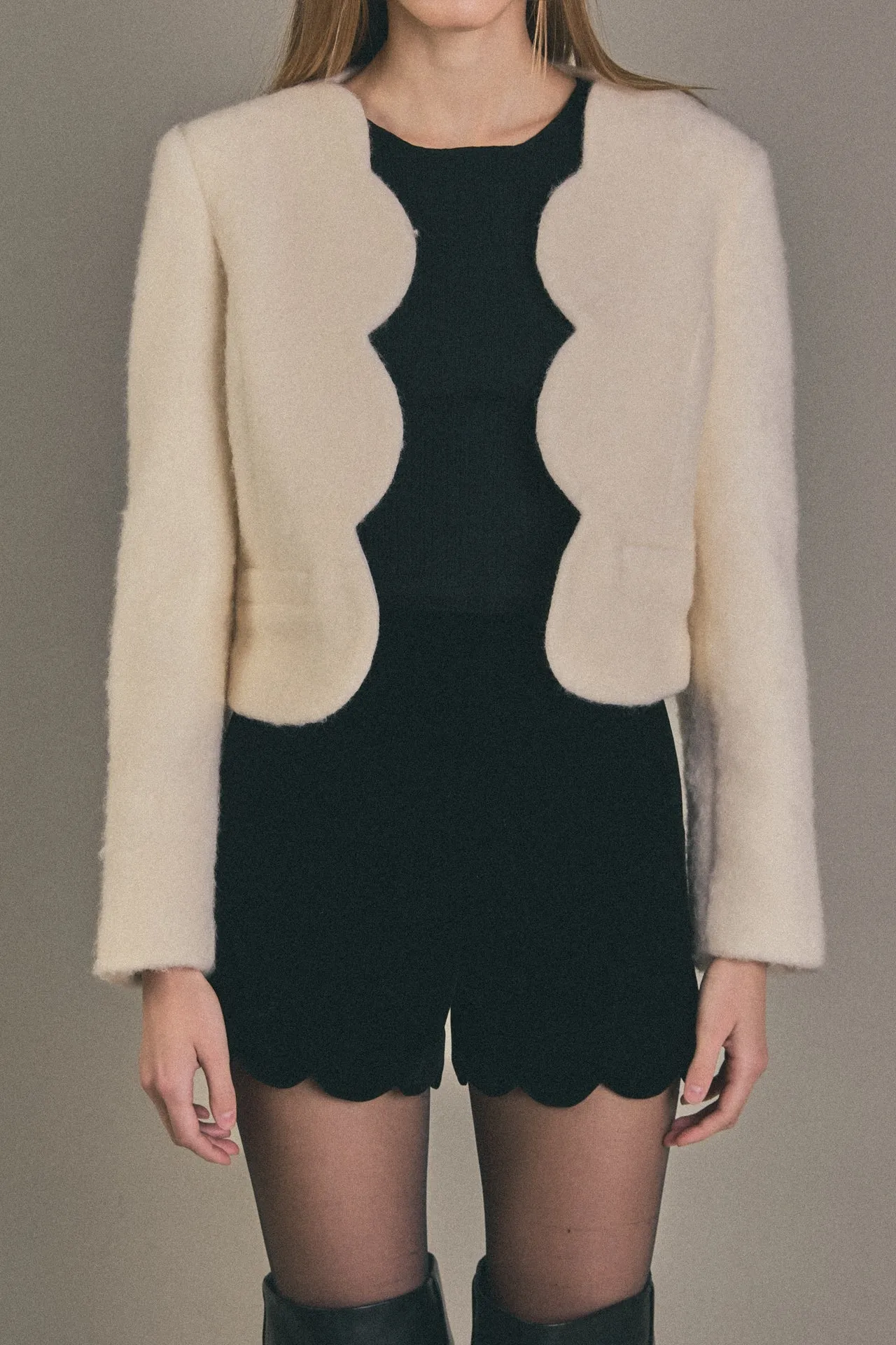 Scallop Wool Jacket