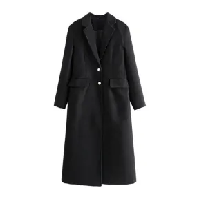 SINGLE BREASTED WOOLEN COAT