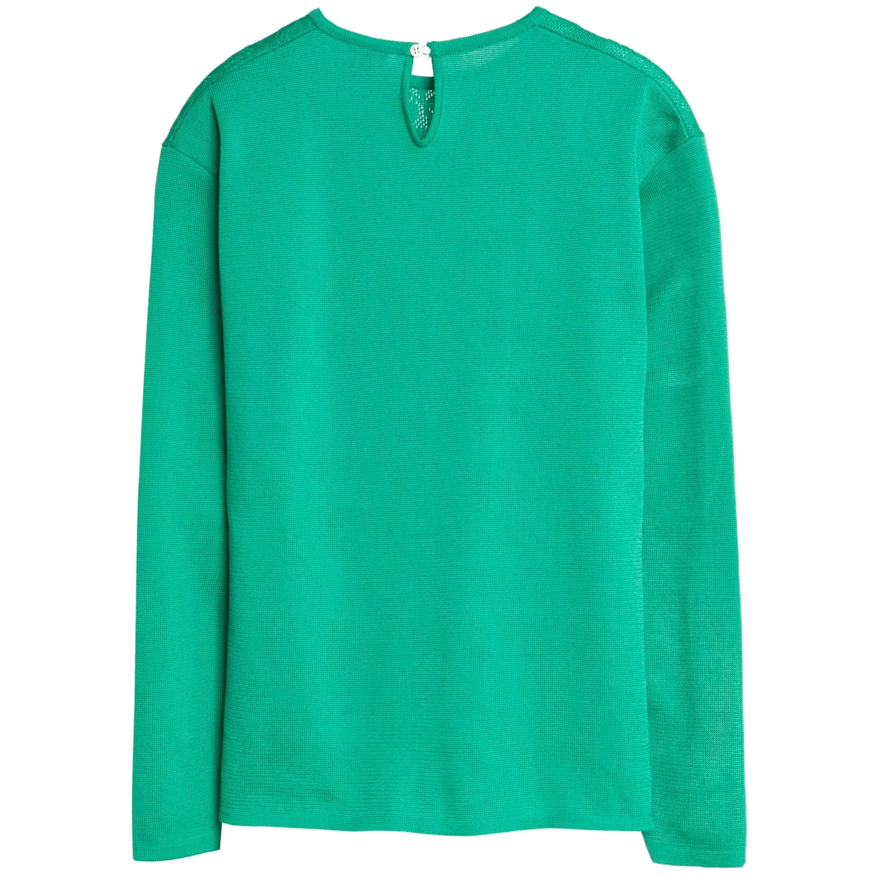 Trevira Knit Keyhole Armseye Pullover Sweater
