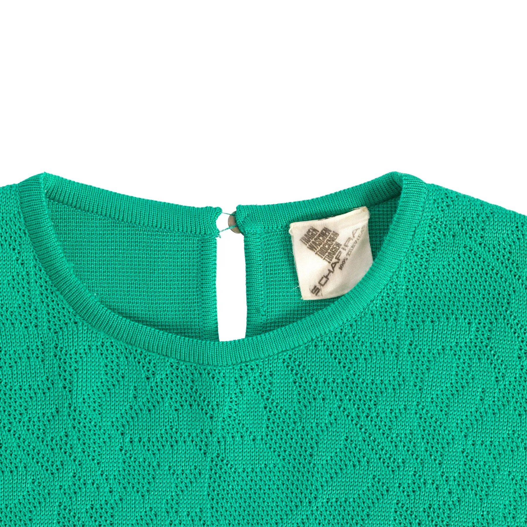 Trevira Knit Keyhole Armseye Pullover Sweater