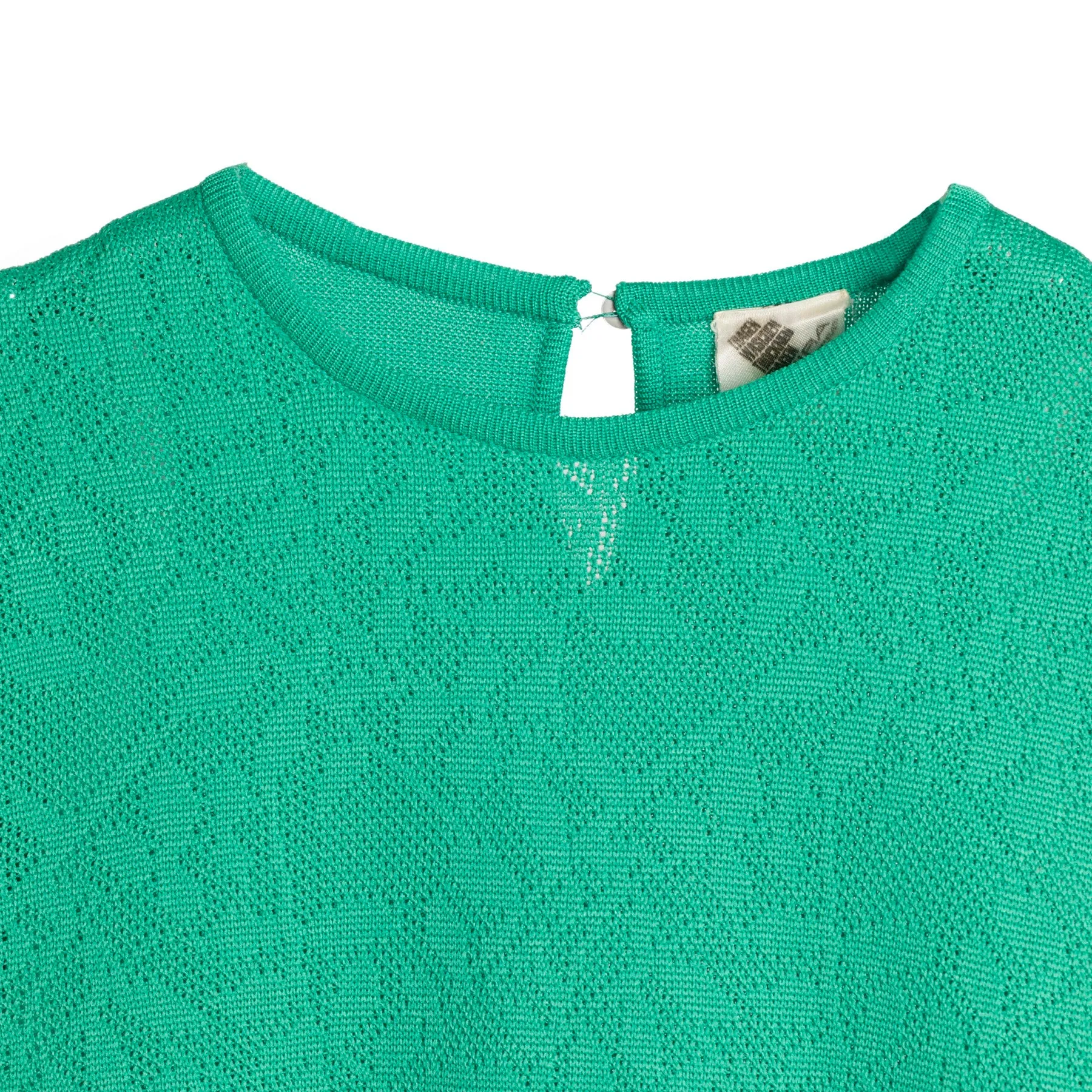 Trevira Knit Keyhole Armseye Pullover Sweater