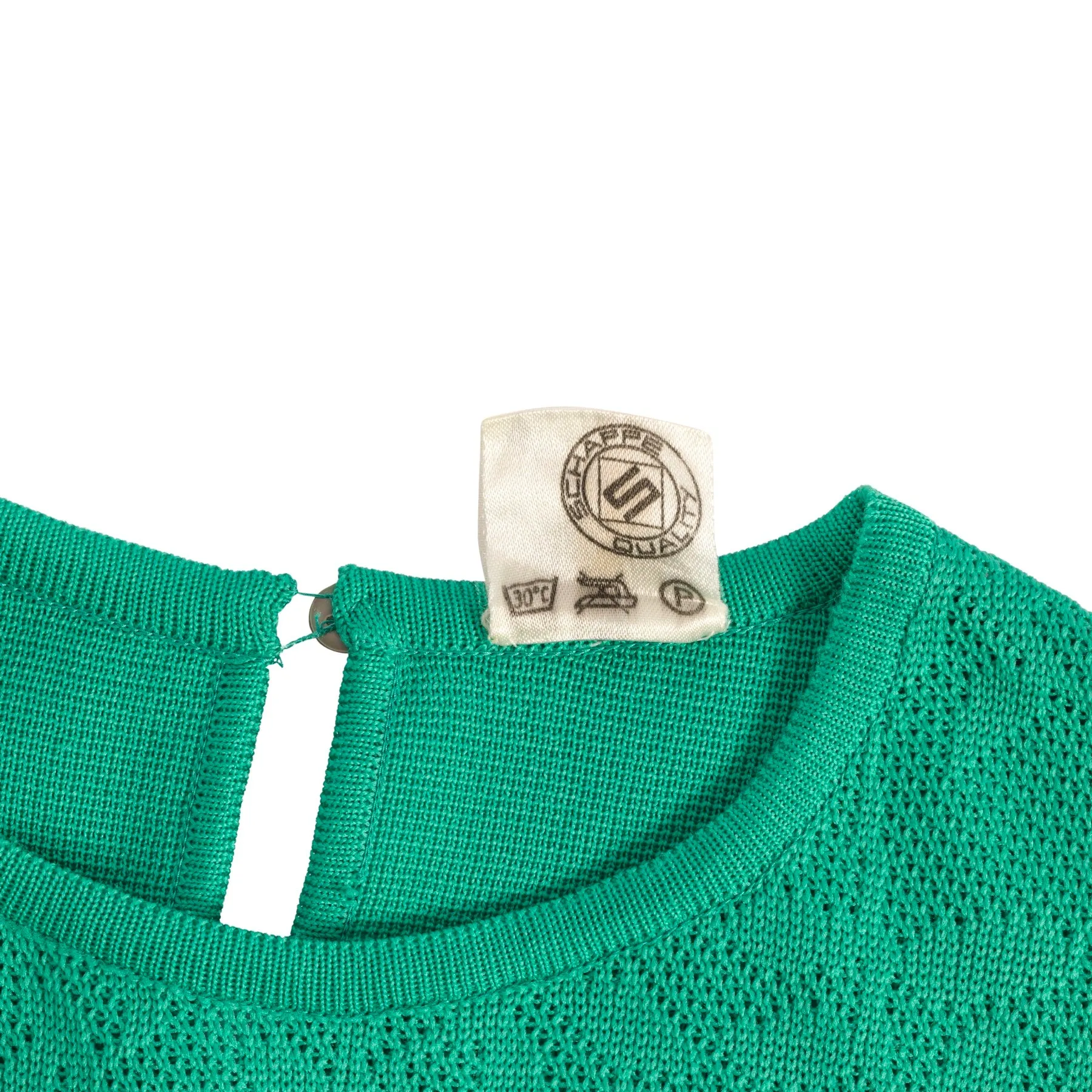 Trevira Knit Keyhole Armseye Pullover Sweater